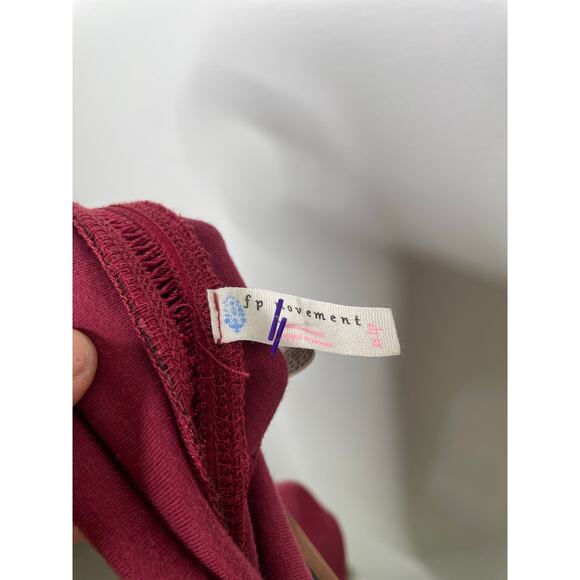 Free People Movement Scorpio Capri Leggings Burgundy Size XS - Picture 8 of 13